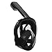 Full face Snorkel Mask - 180° view Panoramic snorkel gear, comfort and superior optics in a full face respirator. Panoramic Full Face Design - swimming mask for adult