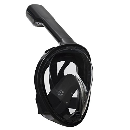 Full face Snorkel Mask - 180° View Panoramic Snorkel Gear, Comfort and Superior Optics in a Full face Respirator. Panoramic Full Face Design - Swimming mask for Adult