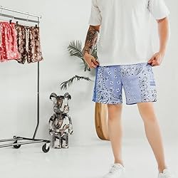 DIOTSR Mens Paisley Graphic Basketball Shorts