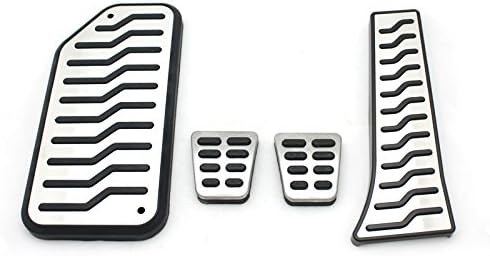 MT Metal Aluminum Fuel Sports Pedal Full Set Accel + Manual Brake + Footrest (Fit: Hyundai 2011 - 2014 Veloster)