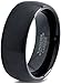 Tungsten Wedding Band Ring 8mm for Men Women Comfort Fit Black Domed Brushed
