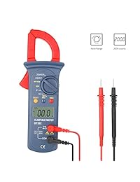 Digital Medidor de abrazadera, jellas dt 202 multímetro digital (TRMS 2000 Cuentas Auto Ranging Clamp Meter AC DC Voltaje, Corriente, resistencia, diodos, AC Terreno Y Continuidad Tester.