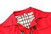 Long Sleeves Vintage Floral Print Chino Cotton Hooded Hoodie Trench Coat Outerwear Windbreaker for Little Girls & Big Girls, Red, Age 5T-6T (5-6 Years) = Tag 130