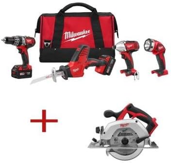 M18 18-Volt Lithium-Ion Cordless Combo Kit (4-Tool) with Free M18 Circular Saw