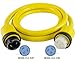 Conntek 50 Amp 125/250-Volt Marine Shore Power 4 Wire Extension Cord with Threaded Ring