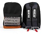 JDM Bride Sparco Racing Backpack Brown Bottom with Black sparco Harness Straps
