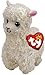 Ty Beanie Babies Llamas Lily (White) & Lola (Multi-Color) Gift Set Bundle with Bonus Matty's Toy Stop Storage Bag - 2 Pack