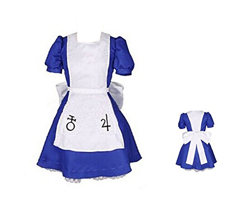 LYLAS Cosplay Costume Alice Blue Apron Maid Dress