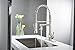 BWE Brushed Nickel Kitchen Sink Faucet Pull Out Down Sprayer Mixer Taps Bar Sink Faucets