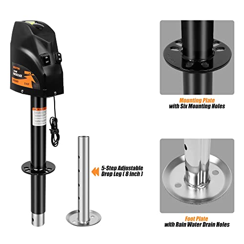 BEETRO 4000 lbs Electric Trailer Jack, Power Tongue Jack for AFrame