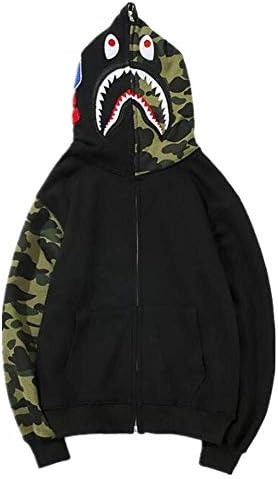 Myboy Bape Camo Embroidery Stitching Cardigan Zipper Hoodie Sweater Coat for Men/Women