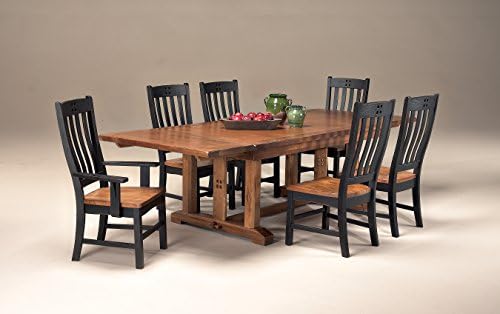 Janes Gallerie Rustic Mission 7 Pc Dining Set (44 x 72-108, 2-18" Ref Lvs)