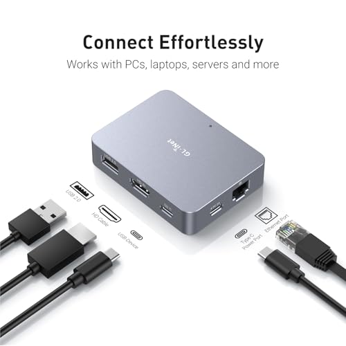 GL.iNet Comet (GL-RM1) Remote KVM Over Internet, 4K@30Hz Tailscale Support,Remote Keyboard, Video, Mouse, Install OS Via BIOS Control, Adapted KVM Switches for Home Offices,Data Center