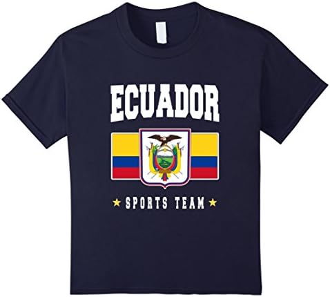 Kids ECUADOR T-shirt Ecuadorian Flag Tee Soccer Football Futbol 4 Navy