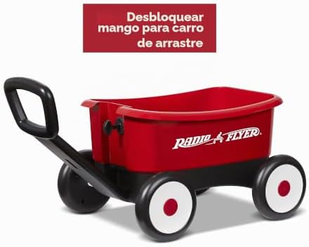 Carrinho ambulante para empurrar e esticar, carrinho de brinquedo vermelho 2 em 1 para crianças pequenas. para crianças dos 1 aos 4 anos
