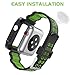 VORI Compatible With Watch Band 42mm Case, Shock-proof and Shatter-resistant Silicone Sport Band for iwatch Band Protective Case Compatible With Watch Series 3/2/1 Edition 42mm Green