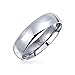 Bling Jewelry Plain Simple Dome Couples Ring Wedding Band for Women for Men Polished Silver Tone Stainless Steel 5MM