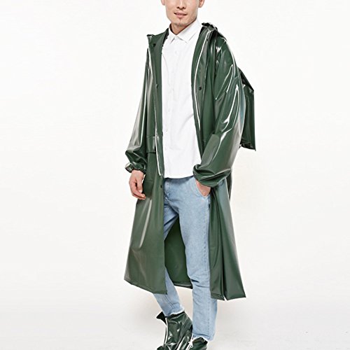 QFFL Raincoat Self-illuminated Transparent Raincoat Raincoat Rain Pants Suit Adult Men And Women Outdoor Split Poncho 7 Colors Optional Size Optional rain poncho (Color : G, Size : Xl)