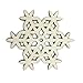 Mziart Set of 6 Snowflake Wood Coasters for Drinks and Coffee, Christmas Cup Mat, Gift Worthy
