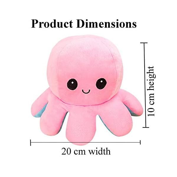 JXMORE Soft Reversible Octopus Plush Toys - Flippy Mood Octopus Reversible Plushies - Stuffed Happy Sad Octopus Gifts…