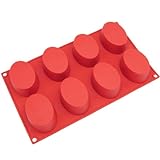 Freshware  SL-118RD 8-Cavity Silicone Mold - Oval (Kitchen)