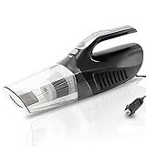 (Upgraded) Car Vacuum Cleaner, High Power 4200pa Suction with LED Light and Stainless Steel HEPA Filter, DC 12V 120W Portable Handheld Wet Dry Auto Vacuum Car Dustbuster Black, by Tcisa