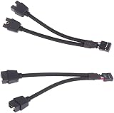 HALOULENI 2x USB 2.0 9Pin Female to Dual 9Pin Male Header Splitter Cable view 8