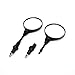 Triclicks Motorcycle Rear View Side Mirrors Folding Round Mirrors For Harley Suzuki Yamaha Honda Kawasaki ATV Electric Bicycles Scooters w/ 8mm and 10mm Thread, Black