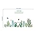 Removable Pastoral Fresh Creative DIY Plant Cactus Wall Stickers Flower with Butterfly Peel & Stick Wall Decals for Girls Bedroom Nursery Room Dormitory Living Room Wall Corner Home Walls Decoration