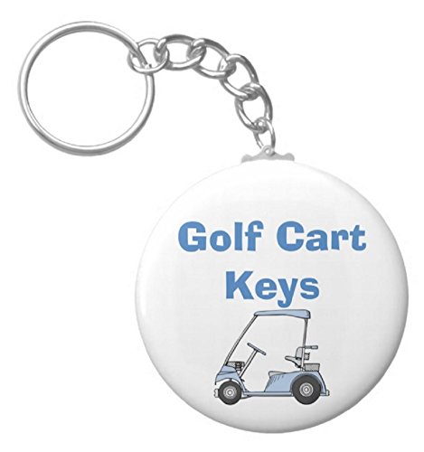 A&T Designs Golf Cart Keys 2.25' Keychain Golfing Golfer Course Club House