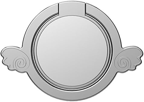 Finger Ring Holder&Stand,LaoTzi [Wing Series] 360°Rotation and 180°Flip Universal Finger Ring Holder/Mount,Demon Zinc Alloy Finger Loop with Mirror for iPhone,Samsung and All Smartphones (Silver)