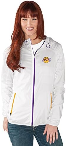 NBA Los Angeles Lakers Women's Spring Training Light Weight Full Zip Jacket, Large, White