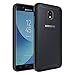 Samsung Galaxy J3 2018/J3 Achieve/J3 Star/Express Prime 3/Amp Prime 3/Sol 3/J3 V 3rd Gen/J3 Orbit Case With Tempered Glass Screen Protector,IDEA LINE Bumper Premium Clear Slim Fit-Black