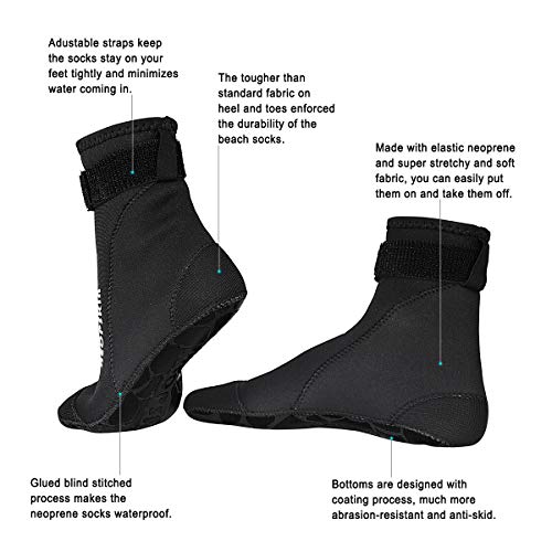 image for NeopSkin Neoprene Socks 3mm Beach Volleyball Sand Soccer Socks Water B