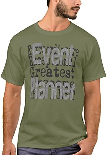 Zazzle Men's Basic T-Shirt, Event Planner Extraordinaire T-Shirt, Fatigue Green L