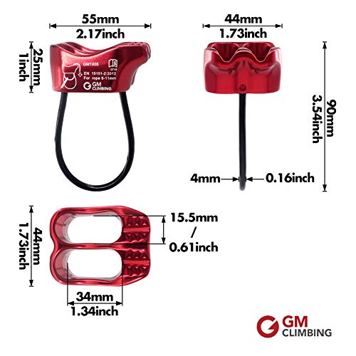 GM CLIMBING Micro Belay Device Tubular Vgrooved EN 151512 UIAA