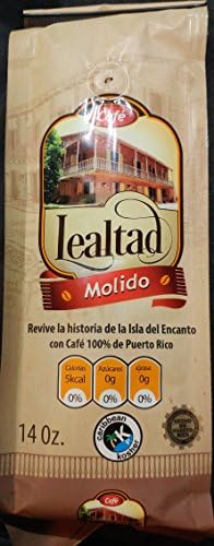 Lealtad Ground Coffee 14 Ounces (Cafe from Puerto Rico) Medium Dark Roast - Includes 2 Envelopes of Sason Accent Seasoning