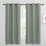NICETOWN Greyish Green Room Darkening Curtains for