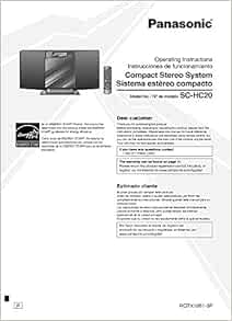Panasonic SC-HC20 Stereo System Owners Instruction Manual Reprint