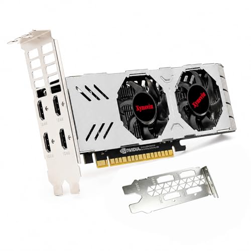 Xynsviu GeForce GT 740 Grafikkarte Low Profile 2GB GPU PC 4 Monitor HDMI Port GDDR5 128 Bit DirectX 12 PCI Express X16 3.0 Mehr Monitor Unterstützung Grafikkarte (GT740 2G 4HDMI)