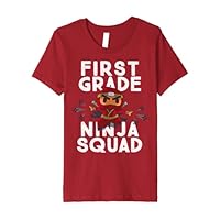 Kids 1st Day Of School ”FIRST GRADE NINJA SQUAD” Funny Group Premium T-Shirt