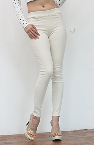 cream colored jeggings