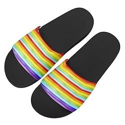 Howilath Abstract Rainbow Print Womens Sandals