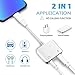 Headphone Adapter for iPhone X Adapter 3.5mm Jack Dongle Earphone Aux Audio & Charge Converter for iPhone 7/X/XS/MAX/XR/8/8Plus Car Charger 2 in 1 Support Music and Charge Suitable for 12 iOS or Morethumb 2