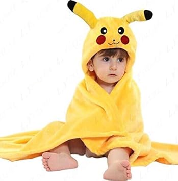 Kolaco Pokemon Pikachu Yellow Hooded Bath Amazoncom