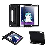 HDE Case for iPad 9.7-inch 2018 / 2017 Kids Shockproof Bumper Hard Cover Handle Stand with Built in Screen Protector for New Apple Education iPad 9.7 Inch (6th Gen) / 5th Generation iPad 9.7 - Black