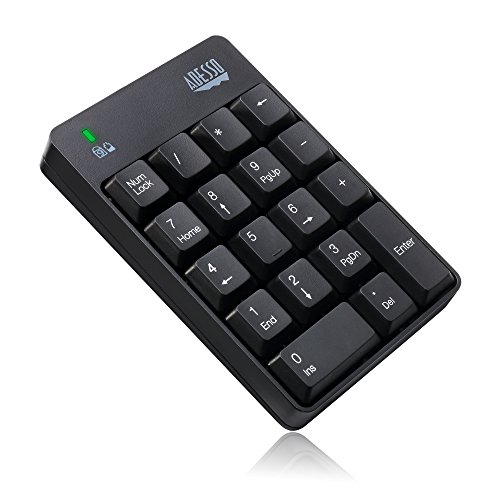 Adesso WKB-6010UB - Wireless Spill Resistant 18-Key Numeric Keypad