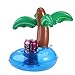 BESTOYARD Floating Drink Holder 12 Pack Palm Tree Inflatable Pool Cup Holders with Mini Air Pump