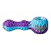 Unbreakable Honey Silicone Straw Pipe with Cleaner Cover and Decorative Bowl Interior (Purple)