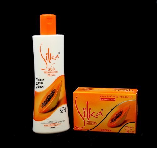 Silka Papaya Skin Whitening set (lotion & soap)